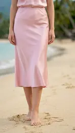 Garde-robe - Lange Rok - Roze