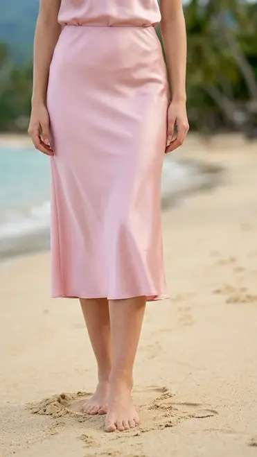Garde-robe - Lange Rok - Roze