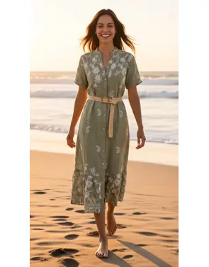 Garde-robe - Lang kleed - Kaki