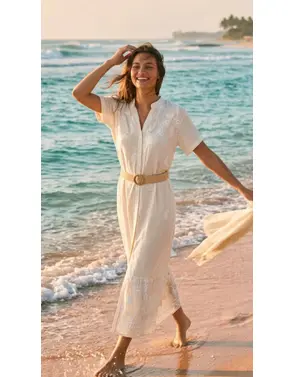 Garde-robe - Lang kleed - Ecru