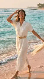 Garde-robe - Lang kleed - Ecru