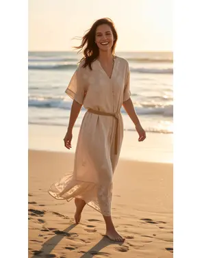 Garde-robe - Lang kleed - Beige
