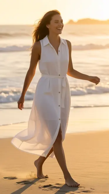 Garde-robe - Lang kleed - Wit