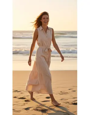 Garde-robe - Lang kleed - Beige