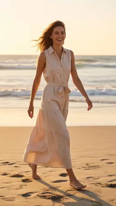 Garde-robe - Lang kleed - Beige