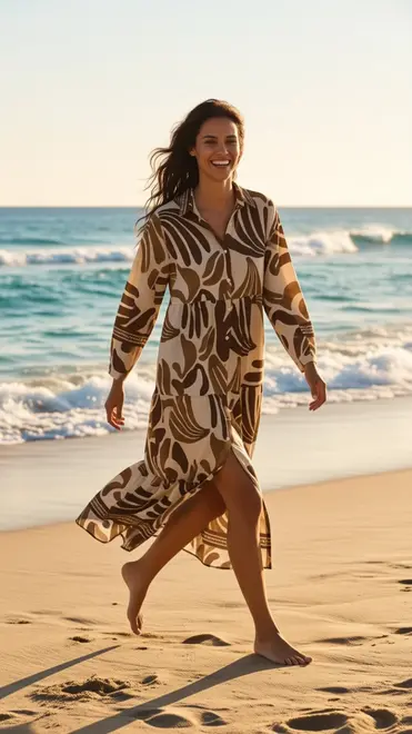Garde-robe - Lang kleed - Bruin
