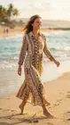 Garde-robe - Lang kleed - Beige-bruin
