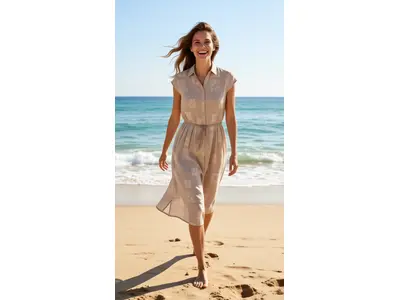 Garde-robe - Halflang Kleedje - Beige