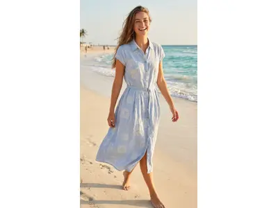 Garde-robe - Halflang Kleedje - Blauw