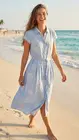 Garde-robe - Halflang Kleedje - Blauw
