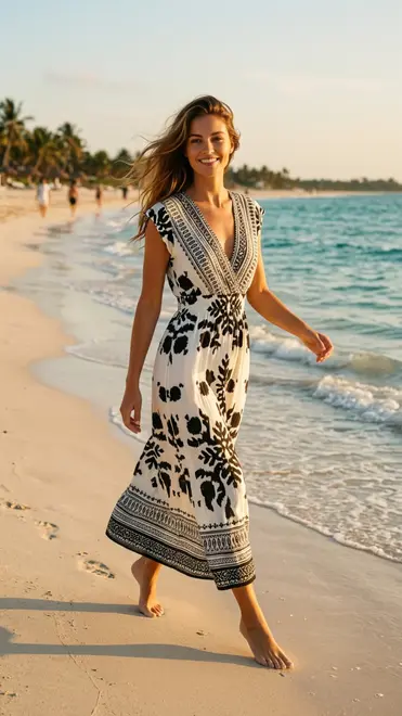 Garde-robe - Lang kleed - Zwart-wit
