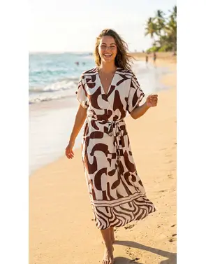 Garde-robe - Lang kleed - Bruin