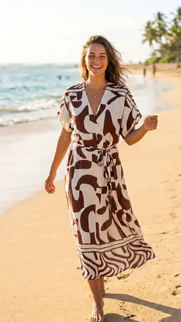 Garde-robe - Lang kleed - Bruin