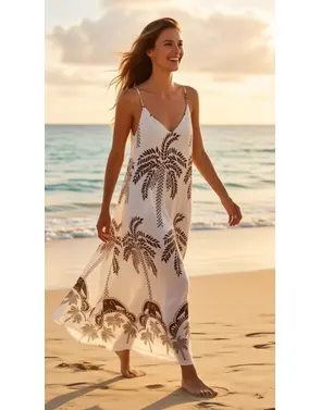 Garde-robe - Lang kleed - Bruin