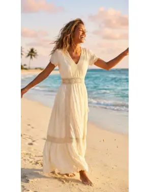 Garde-robe - Lang kleed - Ecru