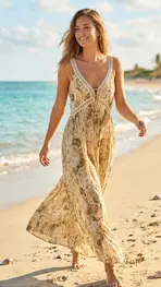 Garde-robe - Lang kleed - Beige