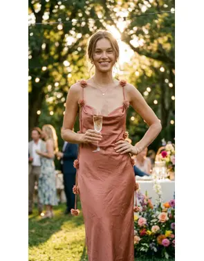 Garde-robe - Lang kleed - Bruin