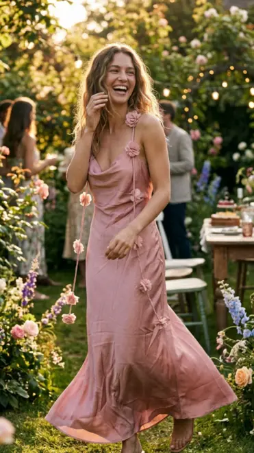 Garde-robe - Lang kleed - Oud roze