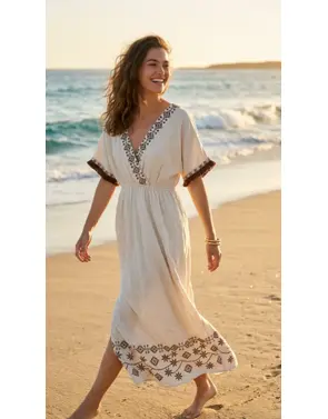 Garde-robe - Lang kleed - Beige-bruin