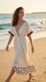 Garde-robe - Lang kleed - Beige-bruin