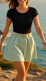 Garde-robe - Short - Munt