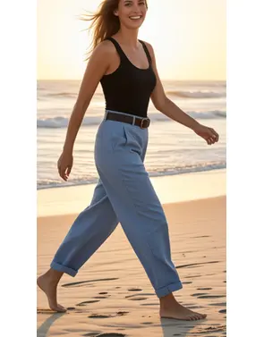 Garde-robe - Lange Broek - Blauw