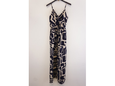 Garde-robe - Lang kleed - Blauw-beige
