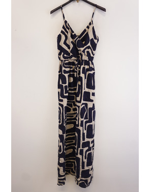 Garde-robe - Lang kleed - Blauw-beige