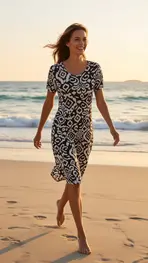 Garde-robe - Kort Kleedje - Zwart-wit