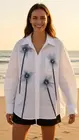 Garde-robe - Blouse - Wit-blauw