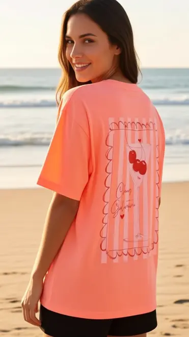 Garde-robe - T-shirt - Fluo oranje