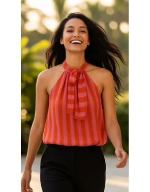 Garde-robe - Top - Fushia-oranje
