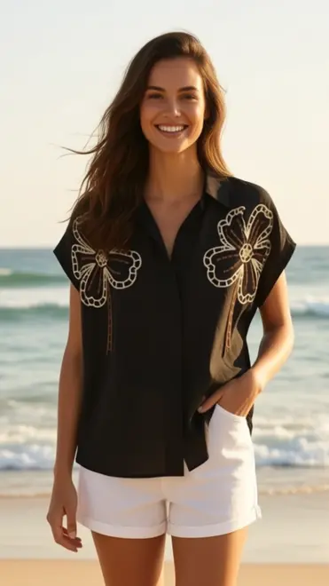 Garde-robe - Blouse - Zwart
