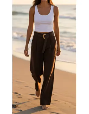 Garde-robe - Lange Broek - Donker bruin