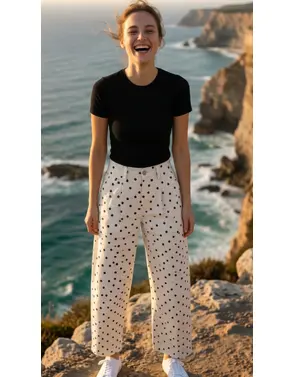 Garde-robe - Lange Broek - Bruin-wit