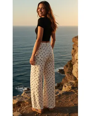 Garde-robe - Lange Broek - Bruin-wit