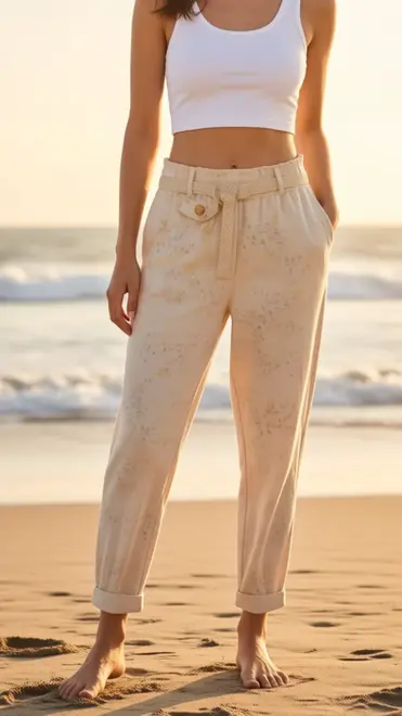Garde-robe - Lange Broek - Beige