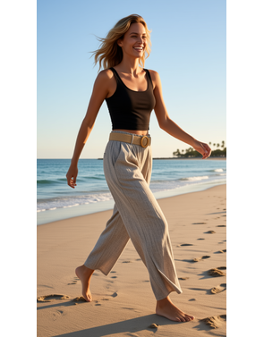 Garde-robe - Lange Broek - Beige