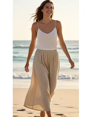 Garde-robe - Lange Rok - Beige