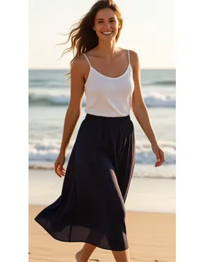 Garde-robe - Lange Rok - Marine