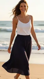 Garde-robe - Lange Rok - Marine