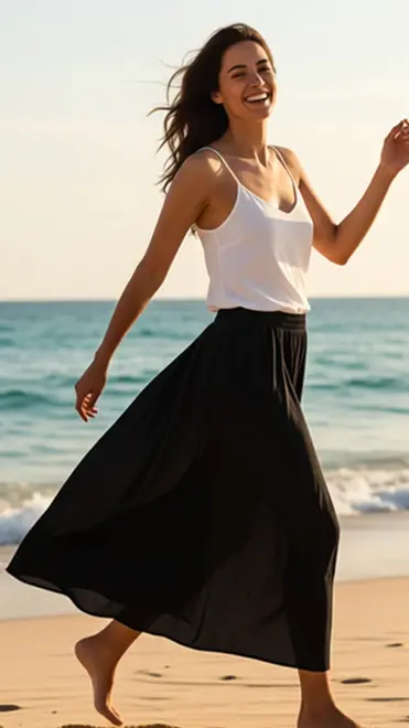 Garde-robe - Lange Rok - Zwart
