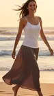 Garde-robe - Lange Rok - Taupe