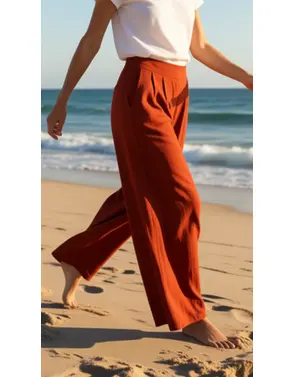 Garde-robe - Lange Broek - Donker oranje