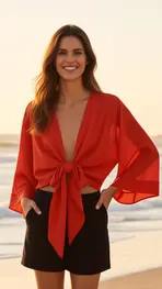 Garde-robe - Gilet - Rood