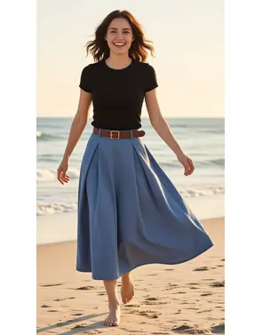 Garde-robe - Lange Rok - Blauw