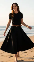 Garde-robe - Lange Rok - Zwart
