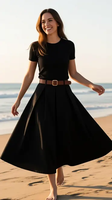 Garde-robe - Lange Rok - Zwart
