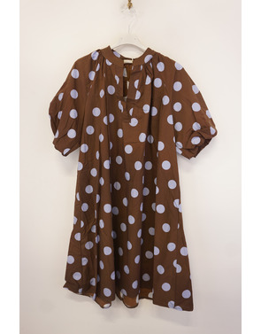 Garde-robe - Halflang Kleedje - Blauw-bruin