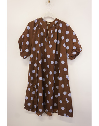 Garde-robe - Halflang Kleedje - Blauw-bruin